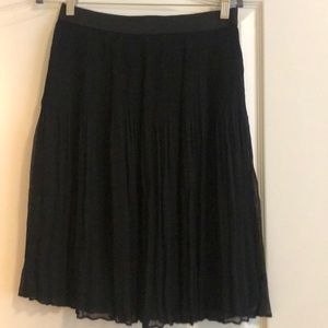 Lightweight black pleated skirt